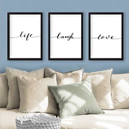 Wallity Set_041 de 3 Pinturas Decorativas Enmarcadas